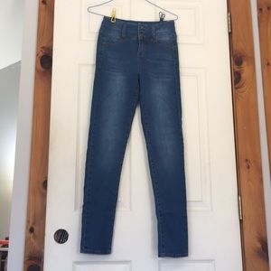 High Waisted Blue Denim Jeans